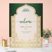 Eleganter islamischer Hochzeitsempfang Acrylschild (Hochzeit)