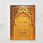 Eleganter Islamischer Hochzeitsinvit Einladung (Vorderseite)