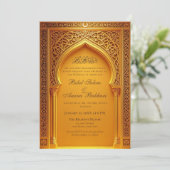 Eleganter Islamischer Hochzeitsinvit Einladung (Stehend Vorderseite)