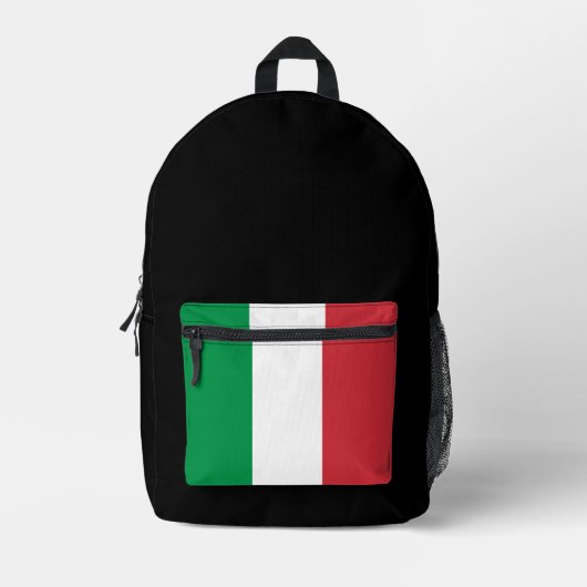 Eleganter italienischer Rucksack, schwarz, italien Bedruckter Rucksack (Vorderseite)
