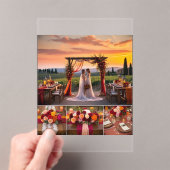 Eleganter italienischer Sunset Wedding Dekor Acryleinladungen (Insitu (Handheld))