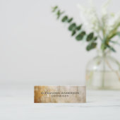 Eleganter Ivory Gold Glitzer Abstrakt Beruflich Mini Visitenkarte (Stehend Vorderseite)