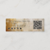 Eleganter Ivory Gold Glitzer Abstrakt Beruflich Mini Visitenkarte (Rückseite)