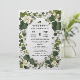 Eleganter Ivy Wedding Table Plan und Einladungen