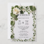 Eleganter Ivy Wedding Table Plan und Einladungen (Vorderseite)