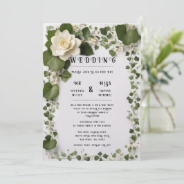 Eleganter Ivy Wedding Table Plan und Einladungen