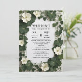 Eleganter Ivy Wedding Table Plan und Einladungen (Stehend Vorderseite)