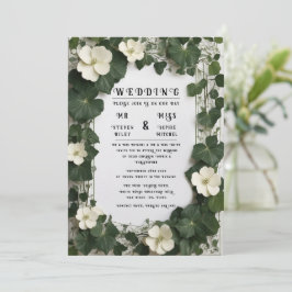 Eleganter Ivy Wedding Table Plan und Einladungen