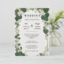 Eleganter Ivy Wedding Table Plan und Einladungen