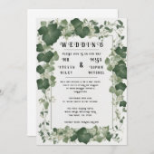 Eleganter Ivy Wedding Table Plan und Einladungen (Vorne/Hinten)