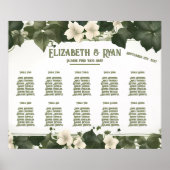 Eleganter Ivy Wedding Table Plan und Einladungen Poster (Vorne)
