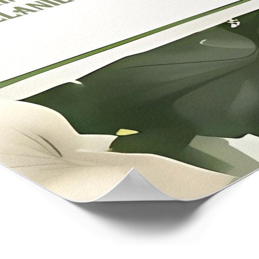 Eleganter Ivy Wedding Table Plan und Einladungen Poster (Ecke)