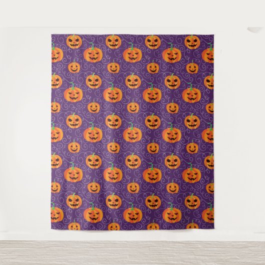 Eleganter Jack O' Lanterns Foto Hintergrund Wandteppich (Vorderseite)
