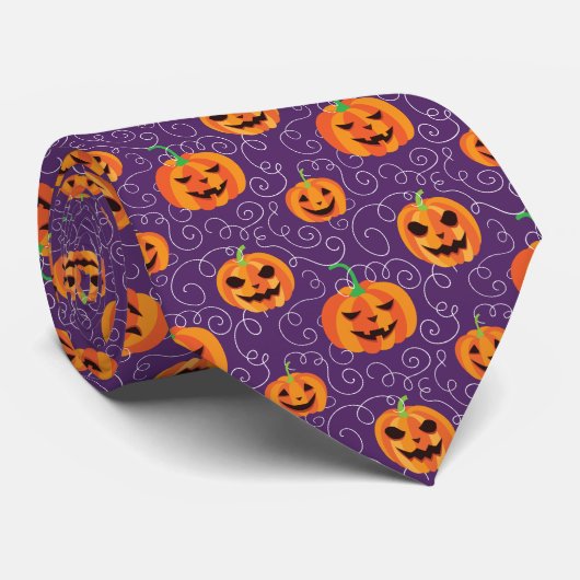 Eleganter Jack O' Lanterns Krawatte (Gerollt)
