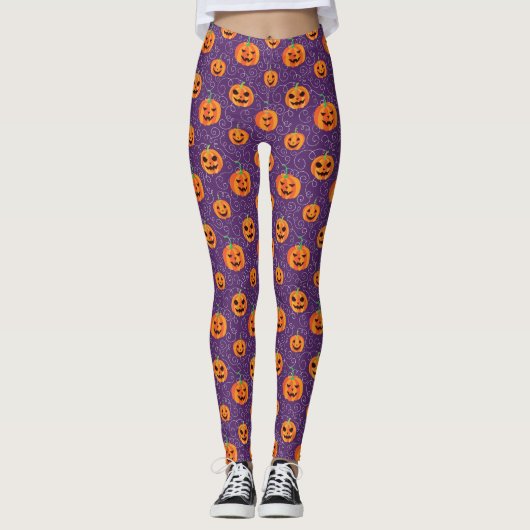 Eleganter Jack O' Lanterns Leggings (Vorderseite)