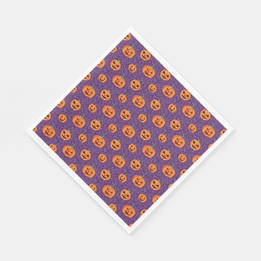 Eleganter Jack O' Lanterns Serviette (Ecke)