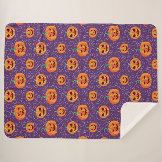 Eleganter Jack O' Lanterns Sherpadecke (Vorderseite (Horizontal))