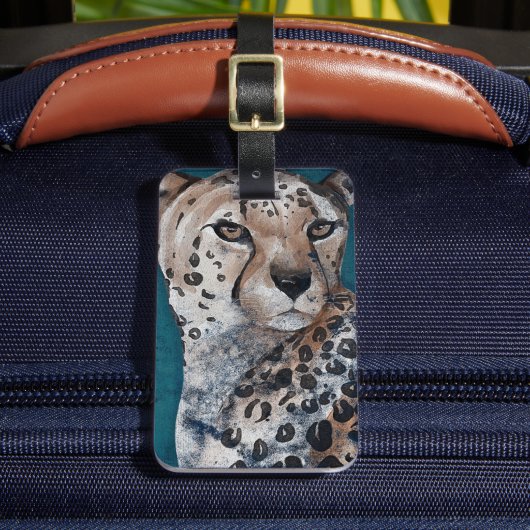 Eleganter Jaguar Gepäckanhänger (Vorderseite Insitu 2)
