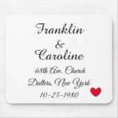 Eleganter Jahrestag Mousepad (Vorne)