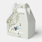 Eleganter japanischer Crane Watercolor Bamboo Geschenkschachtel (Rückseite)