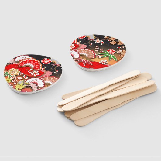 Eleganter japanischer Herbst Kimono Fächer (Non-assembled)