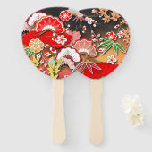 Eleganter japanischer Herbst Kimono Fächer (Vorne und Hinten)