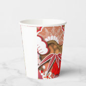 Eleganter japanischer Herbst Kimono Pappbecher (Links)
