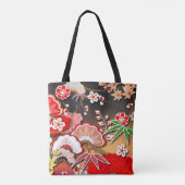 Eleganter japanischer Herbst Kimono Tasche (Rückseite)