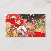 Eleganter japanischer Herbst Kimono Visitenkarte (Vorderseite)