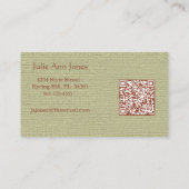 Eleganter japanischer Kimono Haare Stylist Visitenkarte (Rückseite)