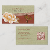 Eleganter japanischer Kimono Haare Stylist Visitenkarte (Vorne/Hinten)