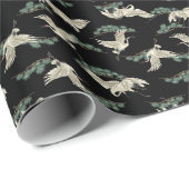 Eleganter japanischer Kranich: künstlerische Darst Geschenkpapier (Rolleneckpunkt)