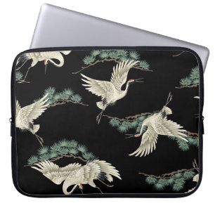 Eleganter japanischer Kranich: künstlerische Darst Laptopschutzhülle
