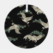 Eleganter japanischer Kranich: künstlerische Darst Ornament Aus Glas (Rückseite)