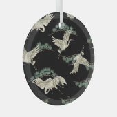 Eleganter japanischer Kranich: künstlerische Darst Ornament Aus Glas (Vorderseite Rechts)