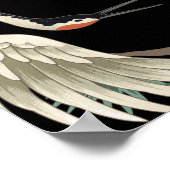 Eleganter japanischer Kranich: künstlerische Darst Poster (Ecke)