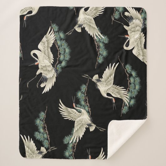 Eleganter japanischer Kranich: künstlerische Darst Sherpadecke (Vorderseite)