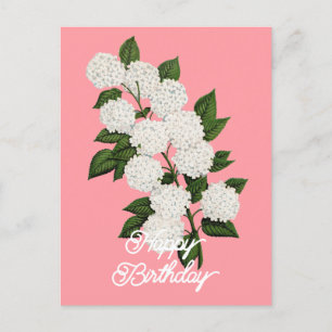 Eleganter japanischer Vintage-Schneeball zum Gebur Postkarte