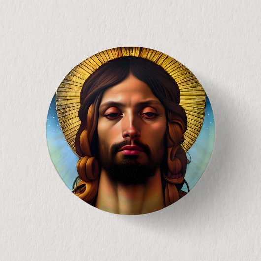 Eleganter Jesus Button aus der Renaissance (Vorderseite)