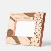 Eleganter Jubiläumsgeschenk Laser Etched Holzrahme Geätzte Rahmen (Links)