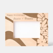 Eleganter Jubiläumsgeschenk Laser Etched Holzrahme Geätzte Rahmen (Vorderseite)