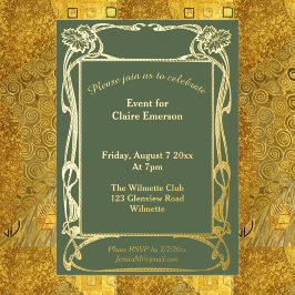 Eleganter Jugendstil-Rahmen Folieneinladung