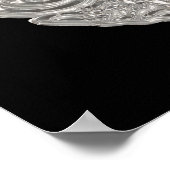 Eleganter Jugendstil silberfarbener Metalllook mod Poster (Ecke)