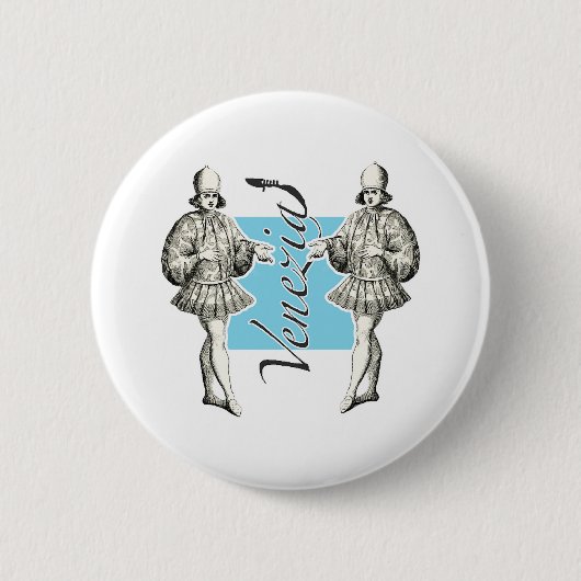 Eleganter Junge aus Venedig der Renaissance Button (Vorderseite)