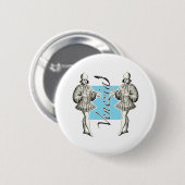 Eleganter Junge aus Venedig der Renaissance Button (Vorne & Hinten)