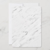 Eleganter Junggeselinnen-Abschied aus weißem Marmo Einladung (Rückseite)