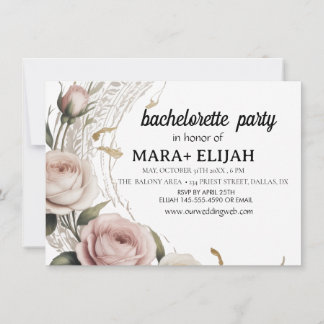 Eleganter Junggeselinnen-Abschied Einladung