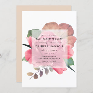 Eleganter Junggeselinnen-Abschied für Vintage Rose Einladung