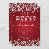 Eleganter Junggeselinnen-Abschied Wintersparkle Ro Einladung (Vorne/Hinten)