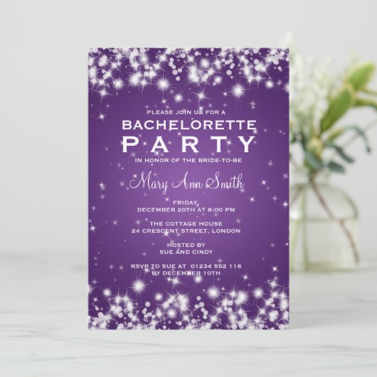 Eleganter Junggeselinnen-Abschieds-Winter-Schein Einladung (Stehend Vorderseite)